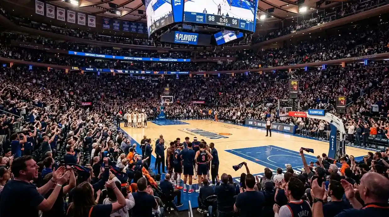 NBA-pudotuspelien intensiivinen tunnelma areenalla